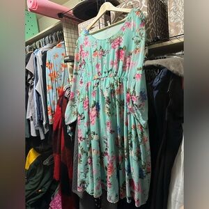 PinkBlush green maternity dress 2xl